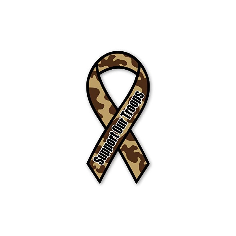 Support Our Troops Camouflage Ribbon Magnet by Magnet America Is