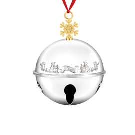 2024 Christmas Sleigh Bell Ornament, Christmas Bell Ornament for 2024, Jingle Bell Ornament Decor, Ornaments for Christmas Tree, Annual Bell with Extra Ribbon