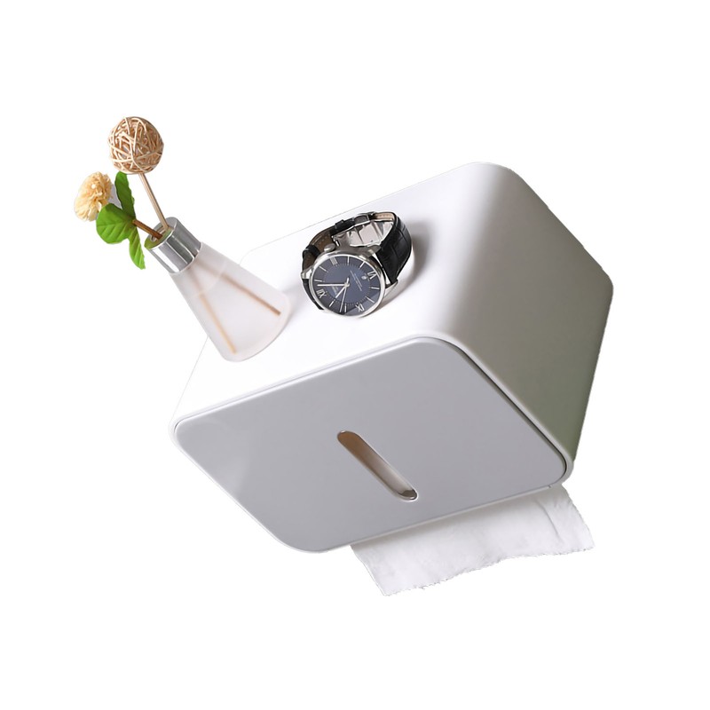 Wall Mounted Tissue Box Dual Paper Outlet Waterproof and Moistureproof