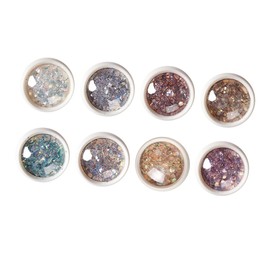 Outanaya 8pcs Manicure Glitter Powder Multi Fingernail Sequins for Nail Art Safe and Lightweight Decorative Sequins for Craft Projects and Nail Decoration