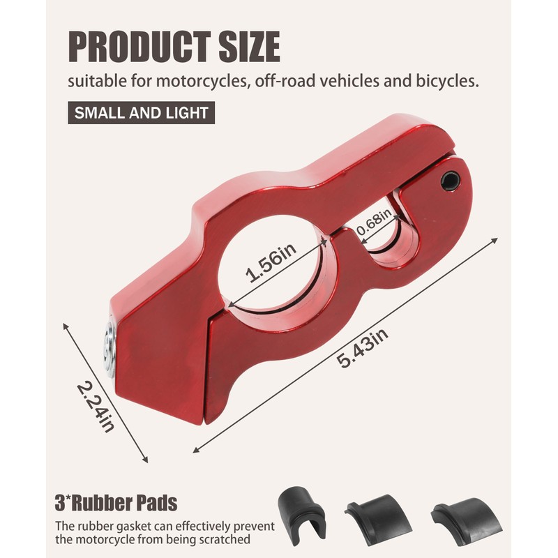 RACOONA Motorcycle Lock,Motorcycle Accessories Car Accessories Motorcycle Locks Anti Theft,Heavy