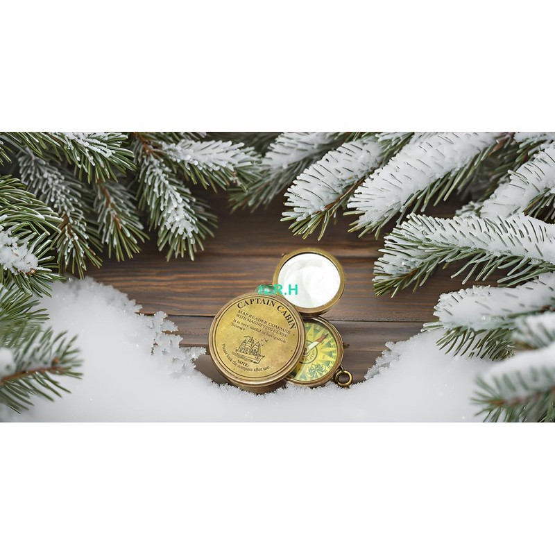 Antique Replica Vintage Nautical Captain compass & Magnifying Glass