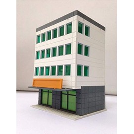 Outland Models Railway Colored Modern City Building 4-Story Office White N Scale