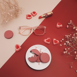 Cyxus Pink Red Computer Blue Light Blocking Nerd Candy Glasses for Women, Anti Eye Strain Eyewear UV Headaches for Digital Screens