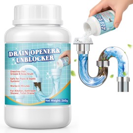 Drain Clog Cleaner for Shower and Sink, 260g Pipe Build-Up Remover, Drain Flow Maintenance Solution, Odor Control & Gentle Cleaning Liquid for Home Plumbing