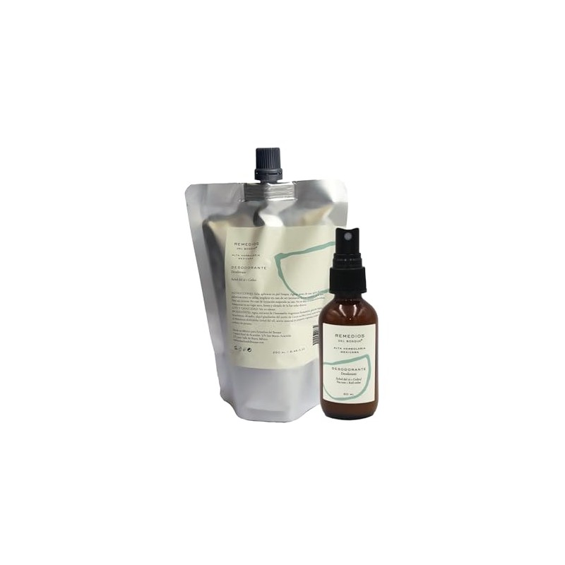 Remedios del Bosque Pack Desodorante Natural para Rellenar Unisex con