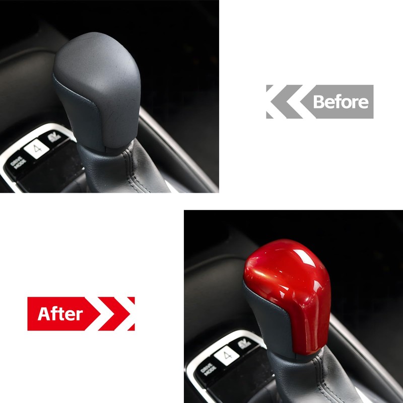 Ruautumn No Adhesive Car Gear Shift Knob Cover for Toyota