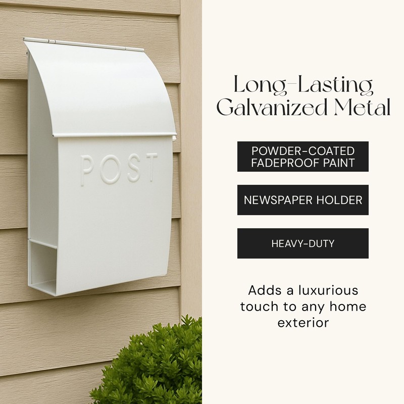 NACH Mailboxes for Outside Wall Mount, 15 x 10 x