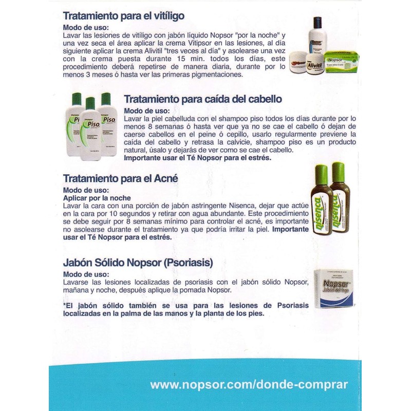 Pomada Nopsor para tratamiento de Psoriasis, uso nocturno
