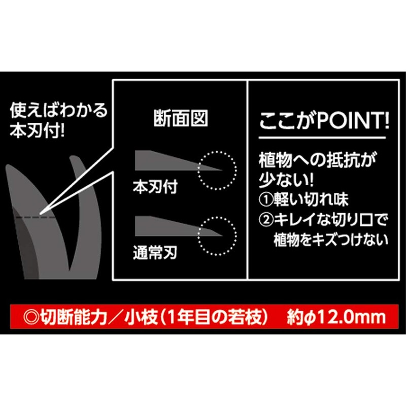 Takagi Stainless R Blade Pruning Shears with Main Blade 7.9