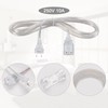 GoYeel 2 Part Clear Extension Cord, Thin Extension Cable White