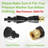 FIXFANS Pressure Washer Gun Adapter with 5 Spray Nozzles and