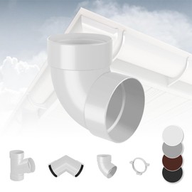 RainWay 130 Gutter System Plastic (PVC), 130 mm Selection of Components, white