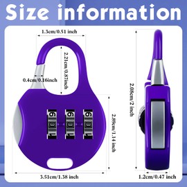 Moxweyeni 10 Pcs 3 Digit Combinations Padlock Safe Cipher Lock Mini Combination Resettable Number for Suitcases Luggage Briefcases Computer Bags(Cute Style,Multicolor)