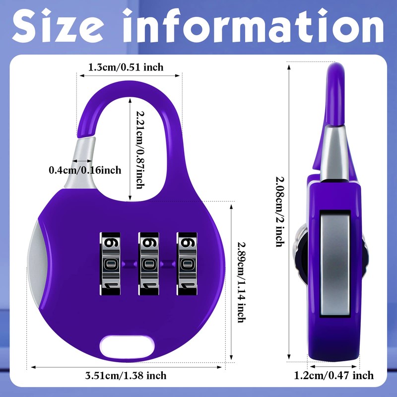 Moxweyeni 10 Pcs 3 Digit Combinations Padlock Safe Cipher Lock