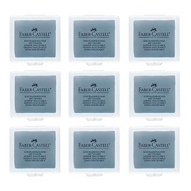 Faber-Castell Art Eraser 205051 Plastering Eraser 127220 Grey Pack of 9