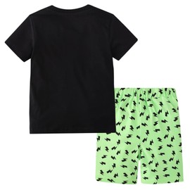 BIBNice Toddler Boy Clothes Kids Summer Outfits Short Sleeve Clothing Sets Dinosaur Size 4T