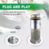 2x Bathroom Sink Stopper Hair Catcher Bathroom Pop Up Sink