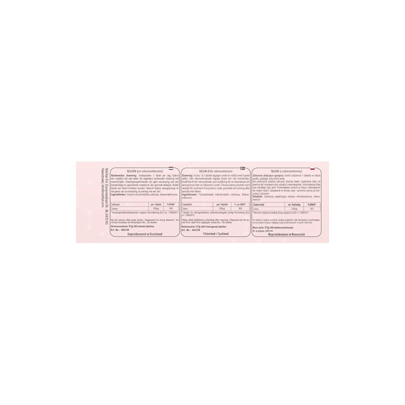 Nutrifair Selenio 200μg, 365 compresse, da selenometionina, 200μg per compressa,