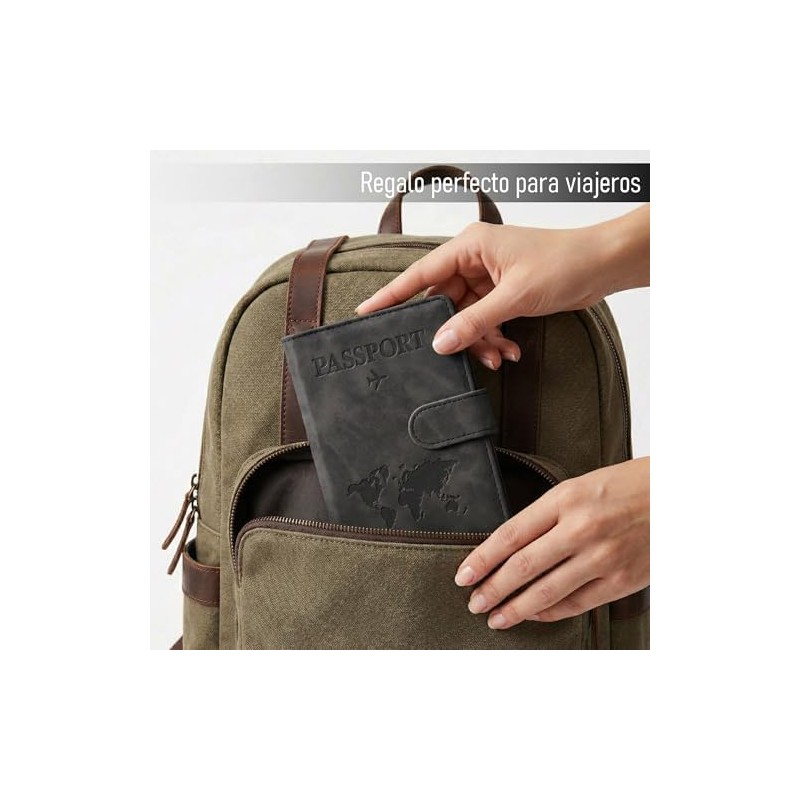 Timotech Porta Pasaporte y Visa con Protección RFID, Funda para