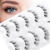Natural Clear Band False Eyelashes Wispy Faux Mink Lashes Cat