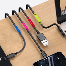 TAYCZGQL 50 Pcs Cord Tags Ideal for Organizing Cables/Wires Easy to Identify & Manage Durable Material Perfect for Home Office or Tech Setups Keep Cords Tidy with These Vibrant Tags