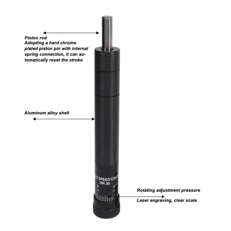 Pneumatic Hydraulic Shock Absorber Aluminum Alloy Damping Force Adjustable 30mm