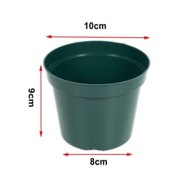 RooTrimmer 40 Pack 4 Inch Plastic Nursery Pots with Mesh Pad, Thick Sturdy Plastic Plant Pots with Drainage Holes Indoor/Ourdoor Flower Planter Pots, Green
