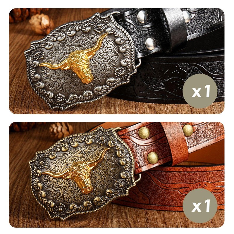 UDNFHL 2 pieces retro belt buckle, belt buckle, strap accessories,