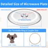 9.6" Microwave Plate Replacement Microwave Glass Turntable Plate for LG,