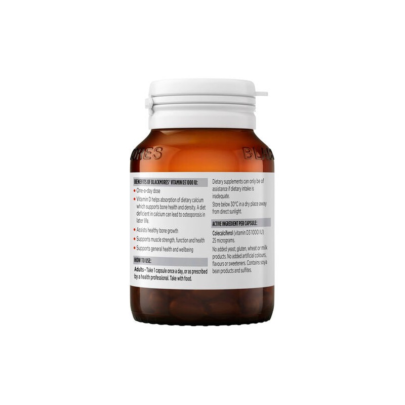 Blackmores Vitamin D3 1000 IU 130 Soft Capsules
