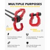 A-BOAR Snatch Block D-Ring Shackle Set, 3/4” Towing Winch Shackle