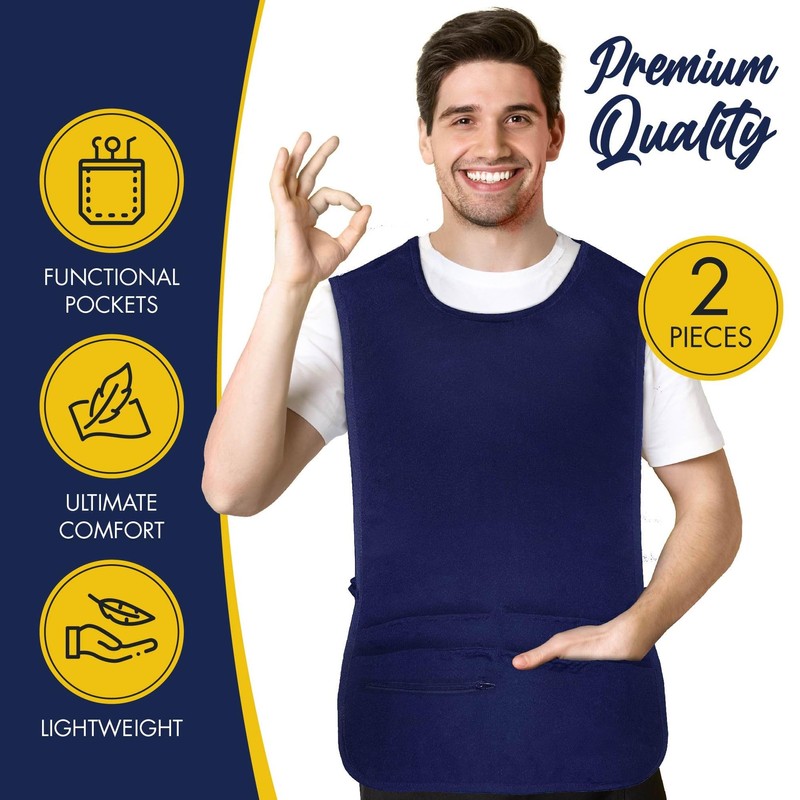 TEXVIDA 5 Pockets Cobbler Aprons for Women Men (Pack of