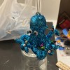 Holiday Time Teal Glitter Octopus Ornament, 3 in, by Holiday
