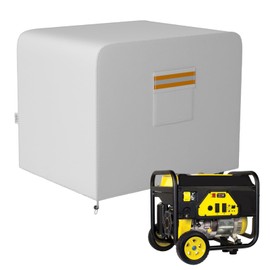 EVRBUL Generator Cover, 32”L x 24”W x 24”H Heavy Duty Waterproof 420D All-Weather Generator Cover with Storage Pocket Compatible with Most Generators 5000-10000 Watt (Gray)