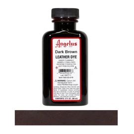 Angelus Tinte de piel flexible para zapatos, botas, bolsos, manualidades, muebles y más, café oscuro, 3 onzas