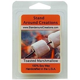 100% All Natural Soy Wax Melt Tart - Toasted Marshmallow: A Fragrance so True to its Name! Imagine a Marshmallow on a Stick, just Slightly Toasted by The fire. - 3oz - Naturally Strong Scented