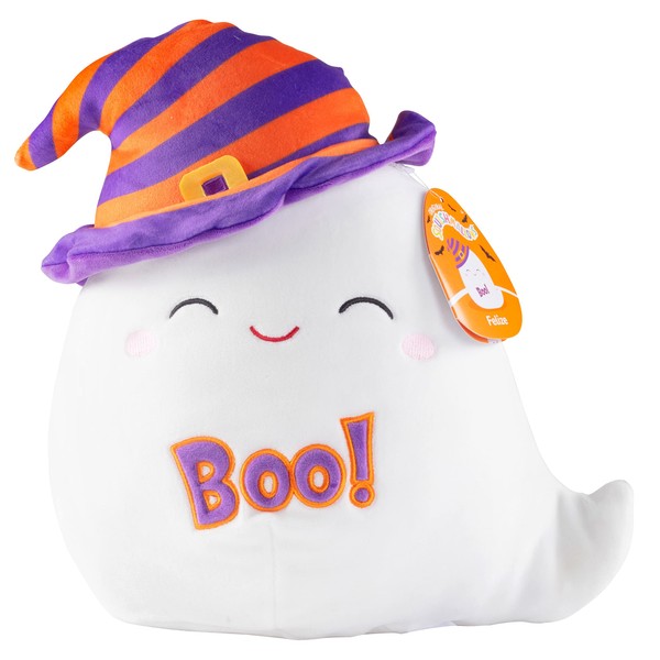 Squishmallows New 8" Felize The Ghost with Hitch Hat - Official Kellytoy 2022 Halloween Plush - Cute and Soft Stuffed Ghost Toy - Great for Kids (8 inch)