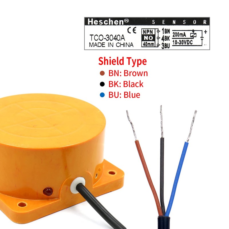 Heschen Inductive Proximity Sensor Switch TCO-3040A Detector 40 mm 6-36V