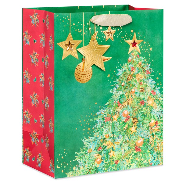 Papyrus 13" Large Christmas Gift Bag, Celestial Christmas Tree (1