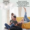 LIGHTACCENTS 4-Pack Ceiling Fan Light Covers -white Alabaster Glass Shade