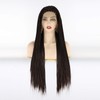 BTWTRY Dark Brown Micro Braided Synthetic Lace Front Braid Wig