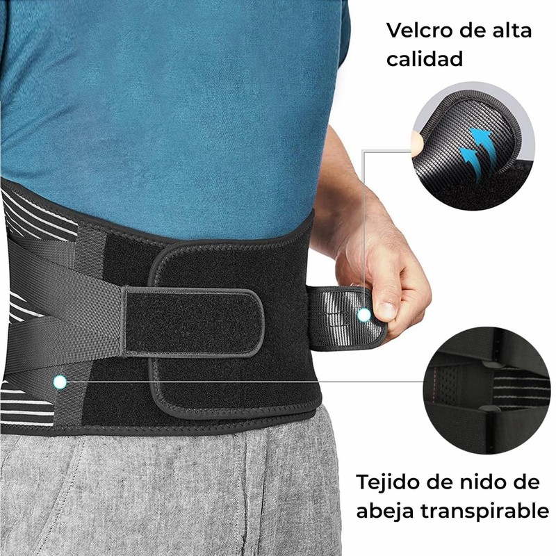 Soporte Lumbar para Hombre y Mujere,faja Lumbar de Doble Compresi?n