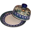 Polish Pottery Butter or Cheese Dish - Eva's Collection"Green Garden"