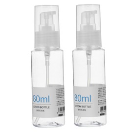 Baluue 2sets Travel Pump Dispenser Bottle Empty Cosmetic Container for Skincare Emulsion Fluid Compact for Travel Camping Outdoor Activities