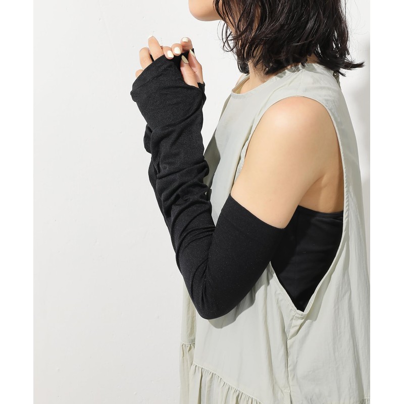 [SWINGPLUS] UV対策 キシリトール加工 アームカバー 90cm丈 接触冷感 日焼け予防 紫外線対策 冷房対策 フリーサイズ