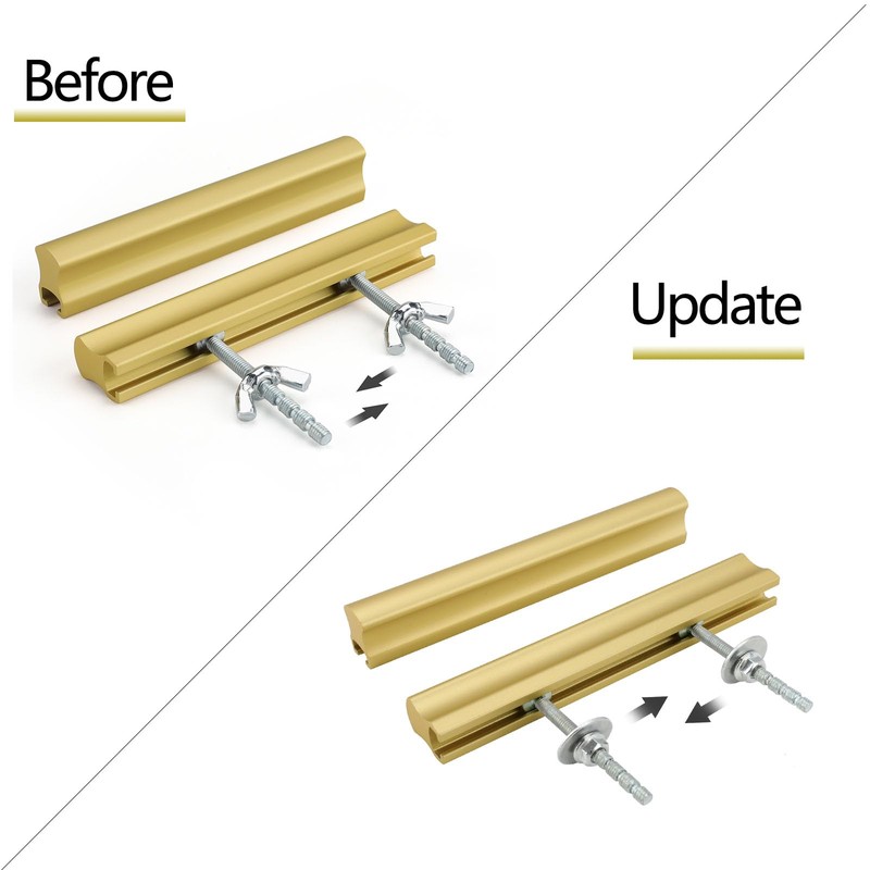 Peaha 10 Pack Adjustable Cabinet Pulls Overall length 102mm(4inch) Matte