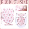 Tudomro Pink Bow Toilet Seat with Soft Round Close Decorative