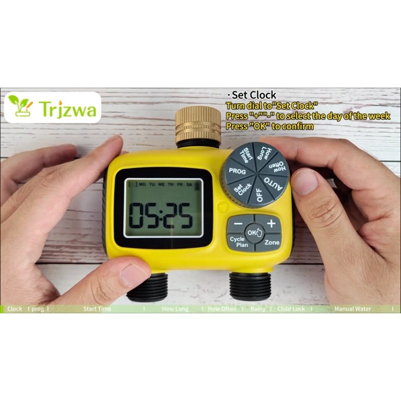 TRJZWA Sprinkler Timer Brass Swivel Water Timer for Garden Hose