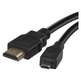 EMOS High Speed HDMI 2.0 Cable with Ethernet 1.5m 18Gbps High Speed Cable with Ultra HD 4K 3D ARC Support A Male to Micro HDMI D Type for GoPro Tablet Camera